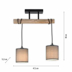 Luminaires Scandinaves-Luminaires Leuchten Direkt Plafonnier Leuchten-Direkt GREEN TRIBU Écru, Noir, 2 lumières