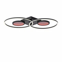 Luminaires Leuchten Direkt Plafonnier Leuchten-Direkt TUNEL LED Noir, 1 lumière, Télécommandes, Changeur de couleurs* Éclairage Led