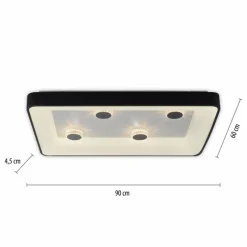 Luminaires Leuchten Direkt Plafonnier Leuchten-Direkt VERTIGO LED Noir, 1 lumière, Télécommandes* Éclairage Led