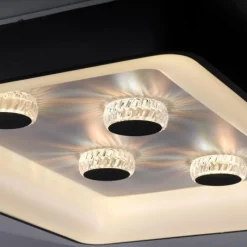 Luminaires Leuchten Direkt Plafonnier Leuchten-Direkt VERTIGO LED Noir, 1 lumière, Télécommandes* Éclairage Led