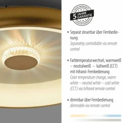 Lampes Dorées-Luminaires Leuchten Direkt Plafonnier Leuchten-Direkt VERTIGO LED Or, 1 lumière, Télécommandes