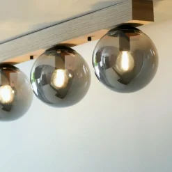 Suspension Verre Fumé-Luminaires Leuchten Direkt Plafonnier Leuchten-Direkt GREEN WIDOW Écru, Noir, 3 lumières