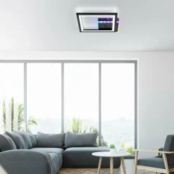 Luminaires Leuchten Direkt Plafonnier Leuchten-Direkt MUSIKA LED Noir, 1 lumière, Télécommandes, Changeur de couleurs* Éclairage Led