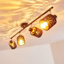 Lampes En Tissu-hofstein Plafonnier Liared Noir, 4 lumières