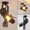 Lampes Industrielles-hofstein Plafonnier Lichinga Noir, 1 lumière