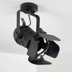 Lampes Industrielles-hofstein Plafonnier Lichinga Noir, 1 lumière