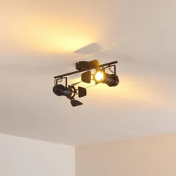 hofstein Plafonnier Lichinga Noir, 2 lumières* Spots Et Projecteurs