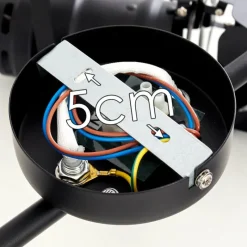 Lampes Industrielles-hofstein Plafonnier Lichinga Noir, 3 lumières