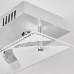 hofstein Plafonnier Liestal LED Nickel mat, 2 lumières