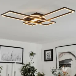 hofstein Plafonnier Lillavois LED Noir, 1 lumière, Télécommandes