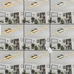 hofstein Plafonnier Lillavois LED Noir, 1 lumière, Télécommandes