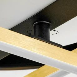 hofstein Plafonnier Lillavois LED Noir, 1 lumière, Télécommandes