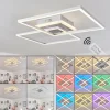 hofstein Plafonnier Lithgow LED Argenté, 2 lumières, Télécommandes, Changeur de couleurs