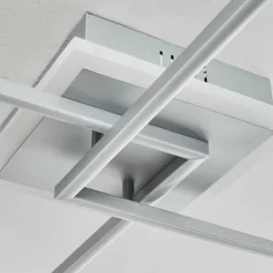 hofstein Plafonnier Lithgow LED Argenté, 2 lumières, Télécommandes, Changeur de couleurs