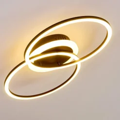 hofstein Plafonnier Lithgow LED Noir, 1 lumière