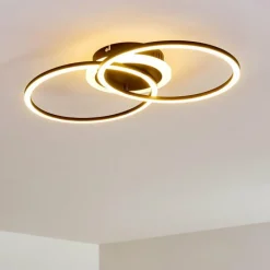 hofstein Plafonnier Lithgow LED Noir, 1 lumière