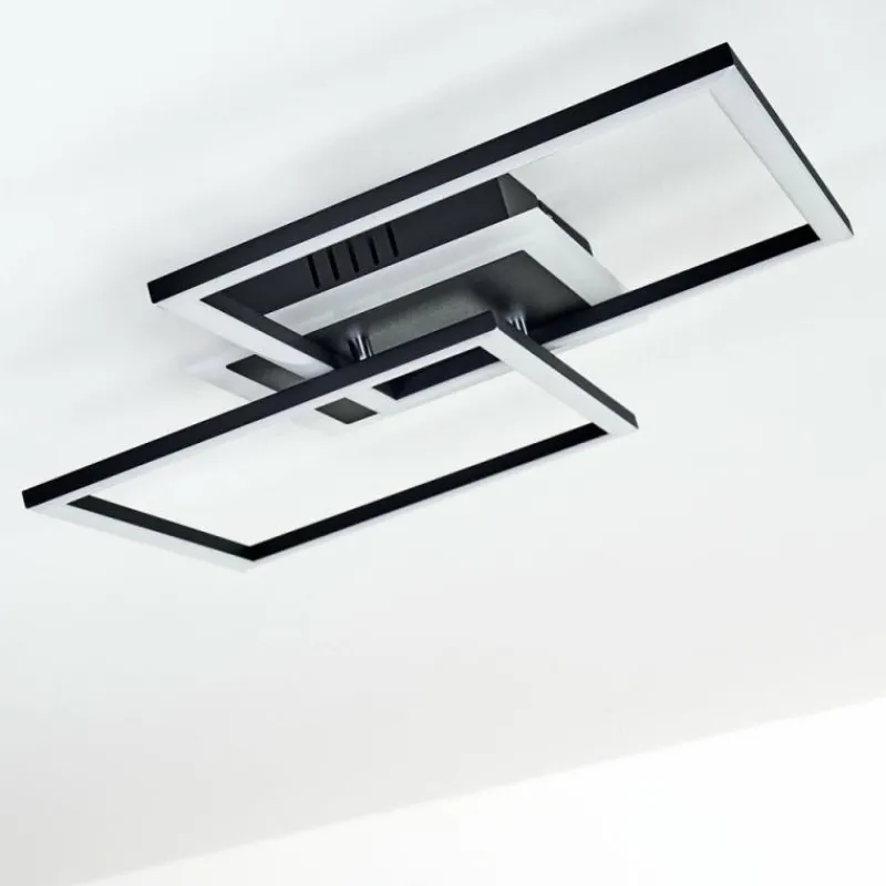 hofstein Plafonnier Lithgow LED Noir, 1 lumière