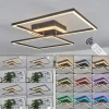 hofstein Plafonnier Lithgow LED Noir, 2 lumières, Télécommandes, Changeur de couleurs