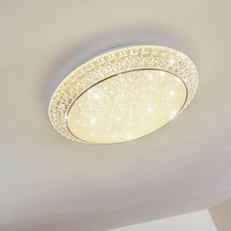 hofstein Plafonnier Litto LED Blanc, 1 lumière, Télécommandes