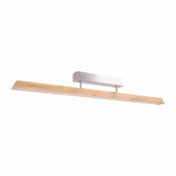 Lampes En Bois-hofstein Plafonnier Llevallol LED Écru, Nickel mat, 1 lumière