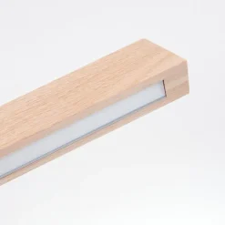 Lampes En Bois-hofstein Plafonnier Llevallol LED Écru, Nickel mat, 1 lumière