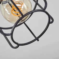 Lampes Vintages & Rétros-hofstein Plafonnier Loedingen Bois foncé, Noir, 1 lumière