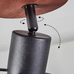 Lampes Vintages & Rétros-hofstein Plafonnier Loedingen Bois foncé, Noir, 1 lumière