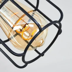 Lampes Vintages & Rétros-hofstein Plafonnier Loedingen Bois foncé, Noir, 3 lumières