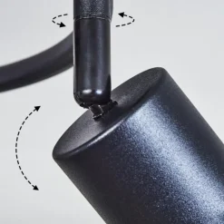 Lampes Vintages & Rétros-hofstein Plafonnier Loedingen Bois foncé, Noir, 3 lumières