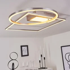 hofstein Plafonnier Loftheim LED Chrome, Nickel mat, 1 lumière