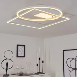 hofstein Plafonnier Loftheim LED Chrome, Blanc, 1 lumière