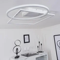 hofstein Plafonnier Loftheim LED Chrome, Blanc, 1 lumière