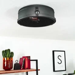 hofstein Plafonnier Lofthus Noir, 1 lumière