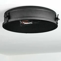 hofstein Plafonnier Lofthus Noir, 2 lumières