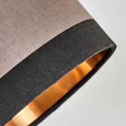 Lampes En Tissu-hofstein Plafonnier Lohobe Chrome, Noir, 2 lumières