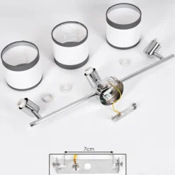 Lampes En Tissu-hofstein Plafonnier Lohobe Chrome, 3 lumières