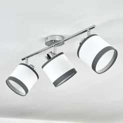 Lampes En Tissu-hofstein Plafonnier Lohobe Chrome, 3 lumières