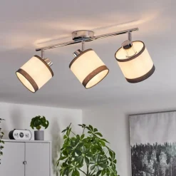 Lampes En Tissu-hofstein Plafonnier Lohobe Chrome, 3 lumières