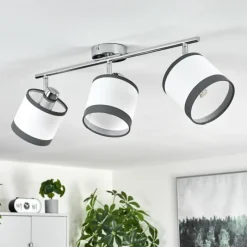 Lampes En Tissu-hofstein Plafonnier Lohobe Chrome, 3 lumières