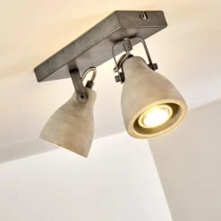 hofstein Plafonnier Lomma Gris, 2 lumières* Spots Et Projecteurs