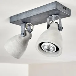 hofstein Plafonnier Lomma Gris, 2 lumières* Spots Et Projecteurs