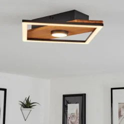 Luminaires Scandinaves-hofstein Plafonnier Lomnion LED Écru, Noir, 1 lumière