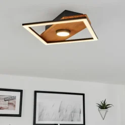 Luminaires Scandinaves-hofstein Plafonnier Lomnion LED Écru, Noir, 1 lumière