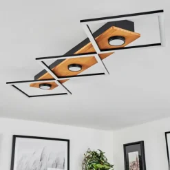 Luminaires Scandinaves-hofstein Plafonnier Lomnion LED Écru, Noir, 1 lumière