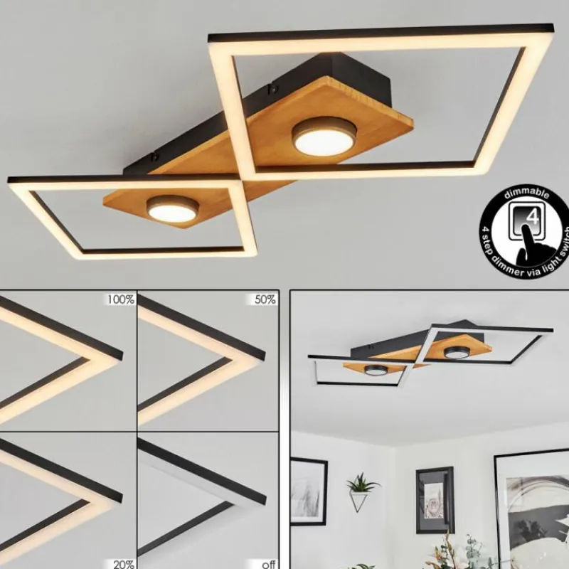 hofstein Plafonnier Lomnion LED Écru, Noir, 1 lumière