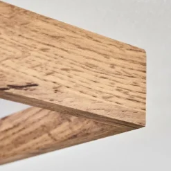 hofstein Plafonnier Longvic LED Brun, Couleur bois, Noir, 1 lumière