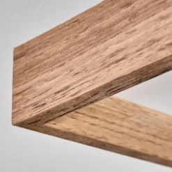 hofstein Plafonnier Longvic LED Couleur bois, Noir, 1 lumière