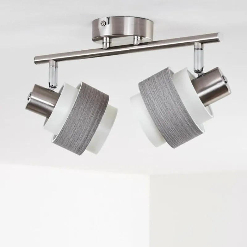 hofstein Plafonnier Lotorp Nickel mat, 2 lumières* Spots Et Projecteurs