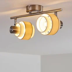 hofstein Plafonnier Lotorp Nickel mat, 2 lumières* Spots Et Projecteurs
