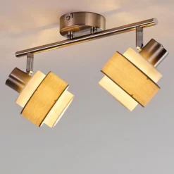 hofstein Plafonnier Lotorp Nickel mat, 2 lumières* Spots Et Projecteurs